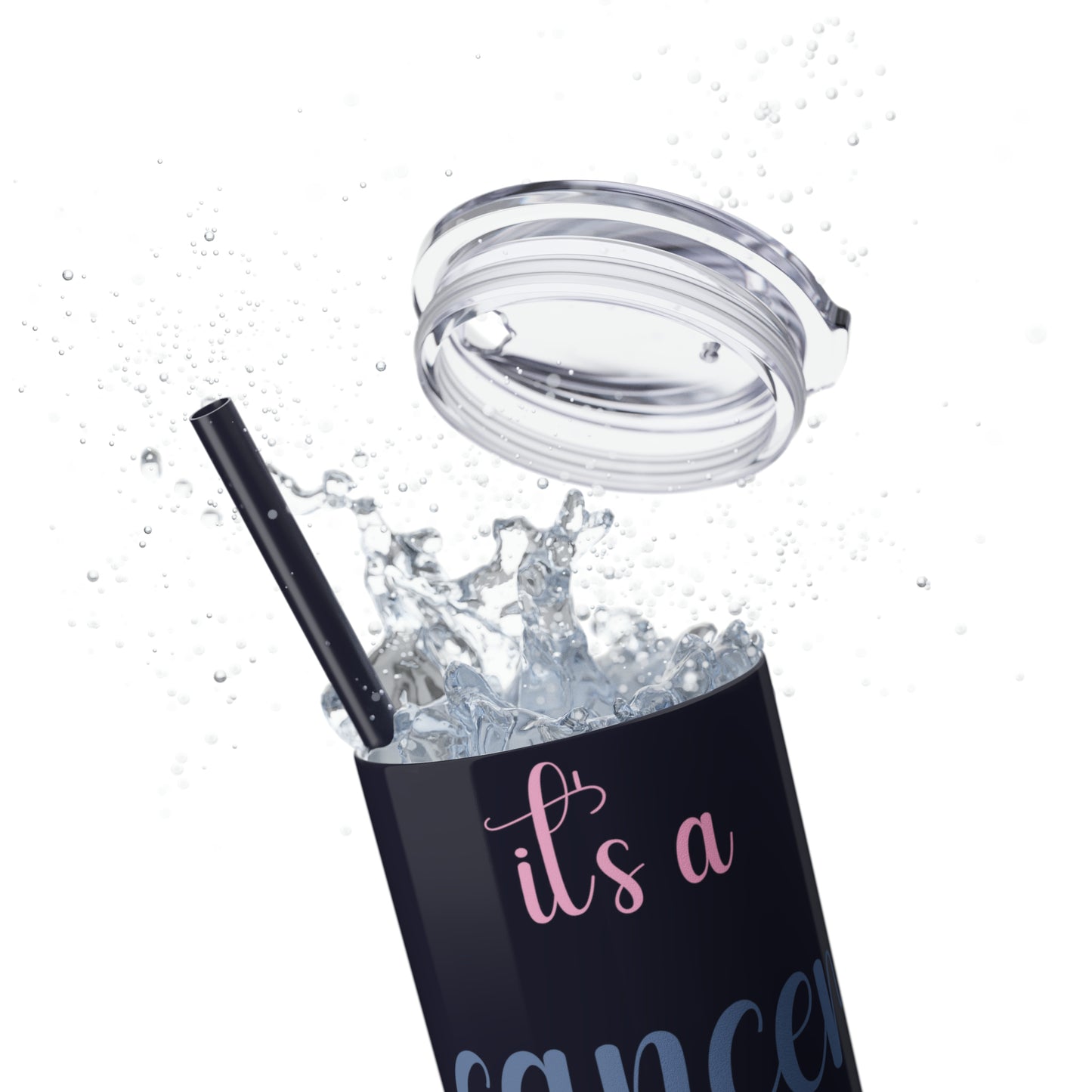 Skinny Tumbler with Straw, 20oz | Cancer