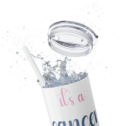 Skinny Tumbler with Straw, 20oz | Cancer