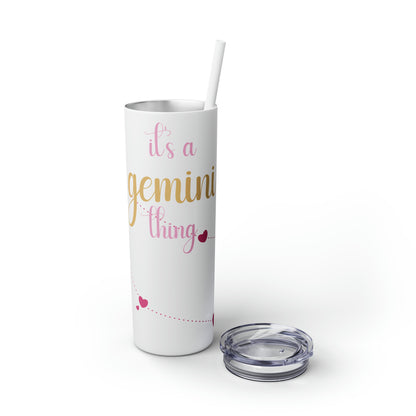 Skinny Tumbler with Straw, 20oz | Gemini