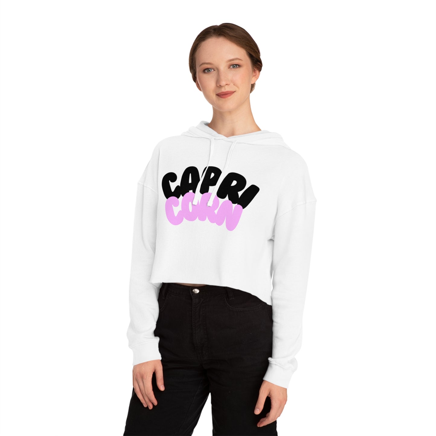 Women’s Cropped Hooded Sweatshirt- Capricorn