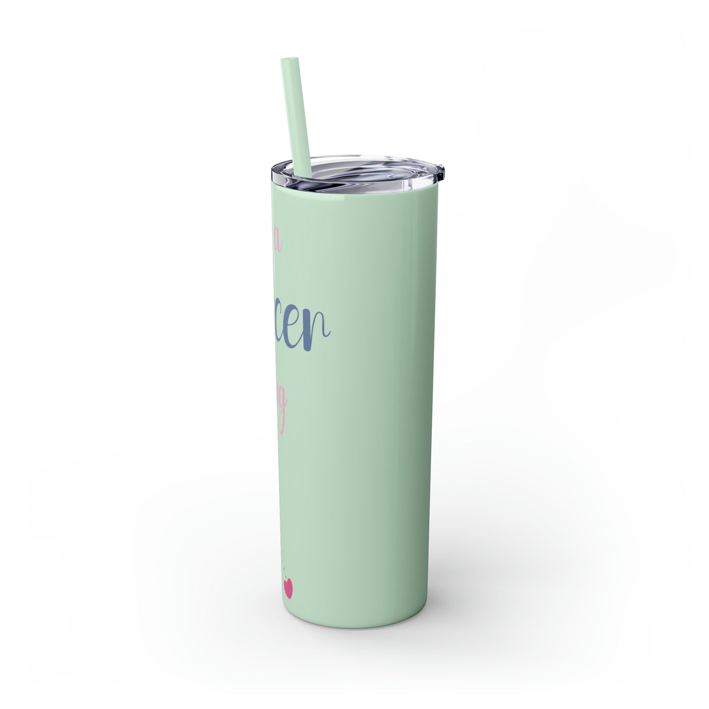 Skinny Tumbler with Straw, 20oz | Cancer