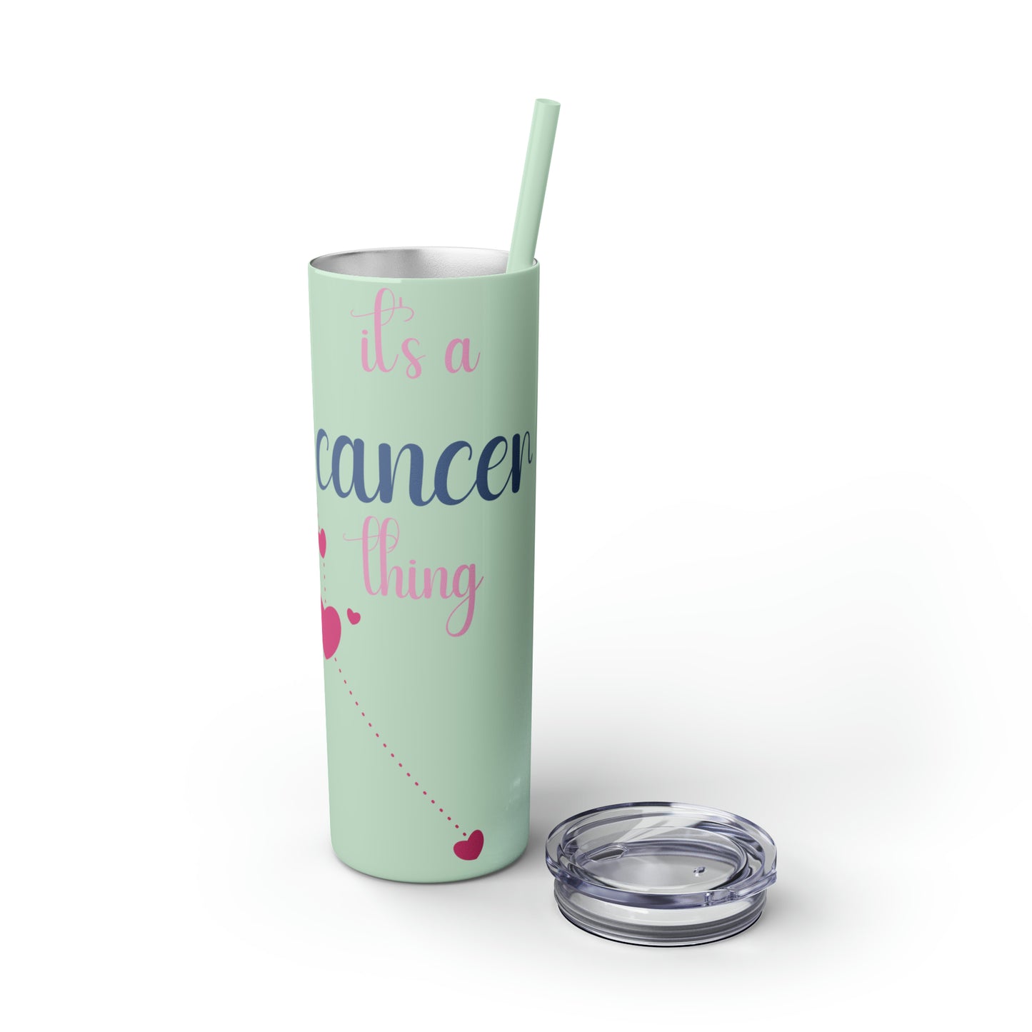 Skinny Tumbler with Straw, 20oz | Cancer