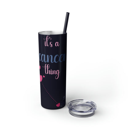 Skinny Tumbler with Straw, 20oz | Cancer