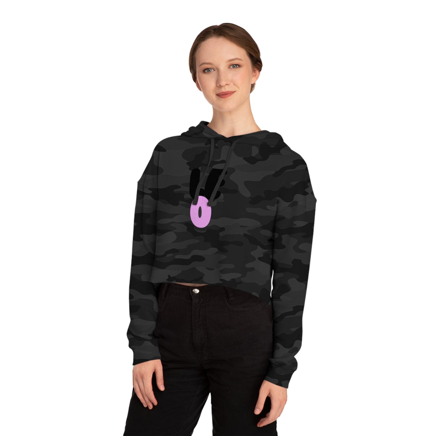 Women’s Cropped Hooded Sweatshirt- Leo