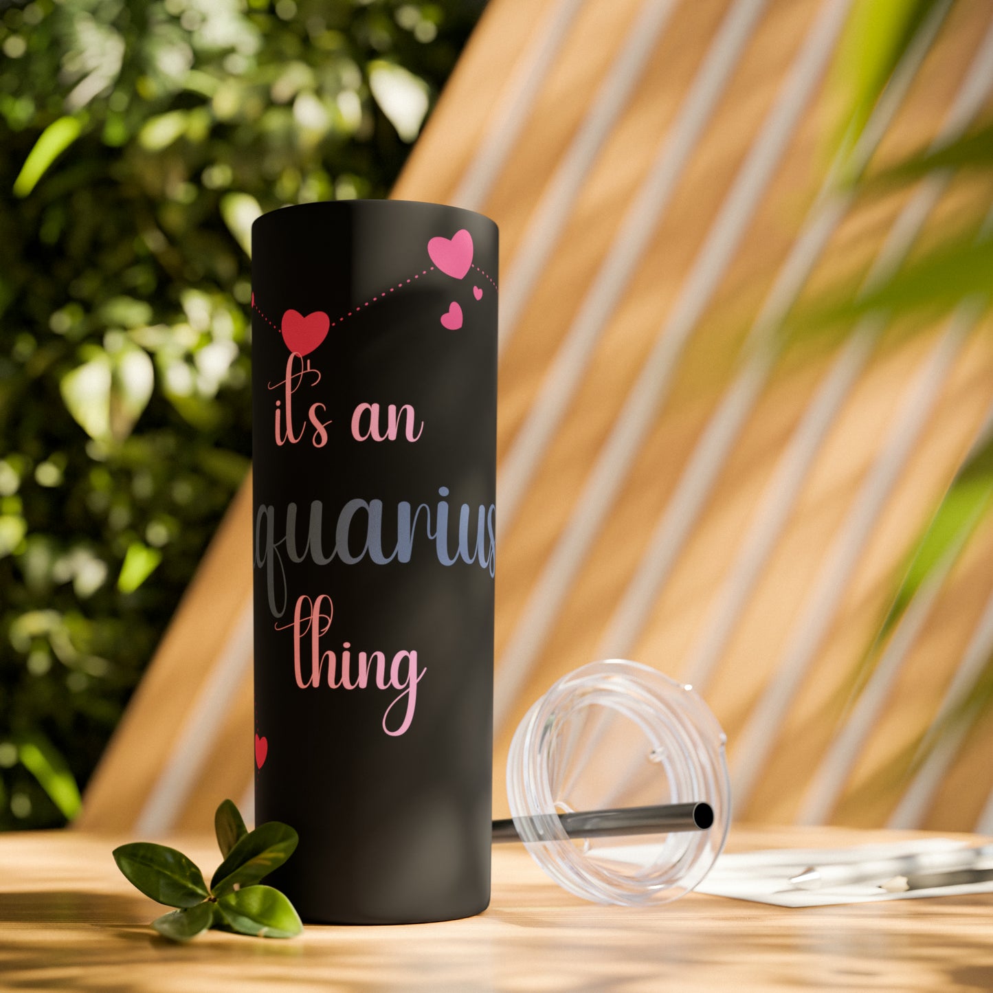 Skinny Tumbler with Straw, 20oz | Aquarius