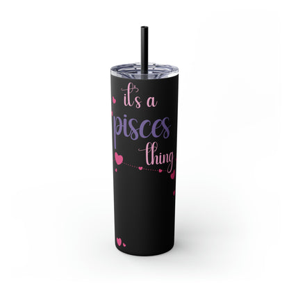 Skinny Tumbler with Straw, 20oz | Pisces