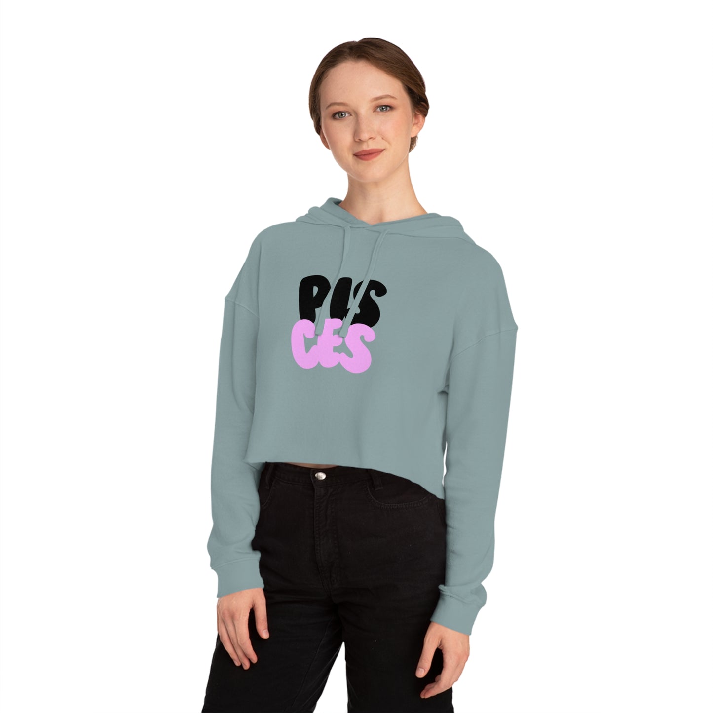 Women’s Cropped Hooded Sweatshirt- Pisces