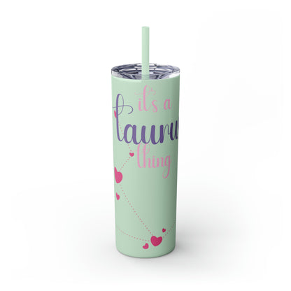 Skinny Tumbler with Straw, 20oz | Taurus