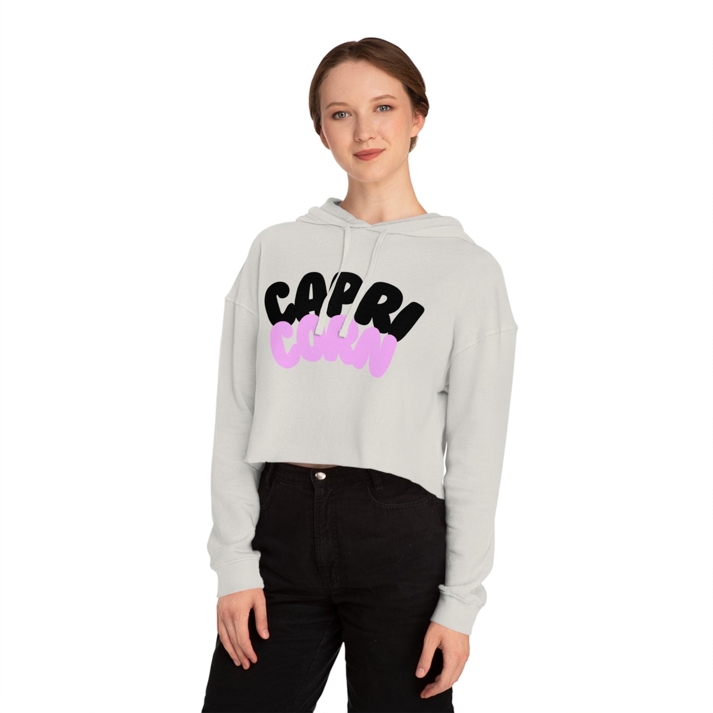 Women’s Cropped Hooded Sweatshirt- Capricorn