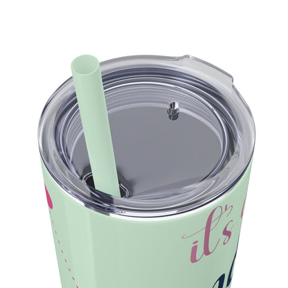 Skinny Tumbler with Straw, 20oz | Cancer