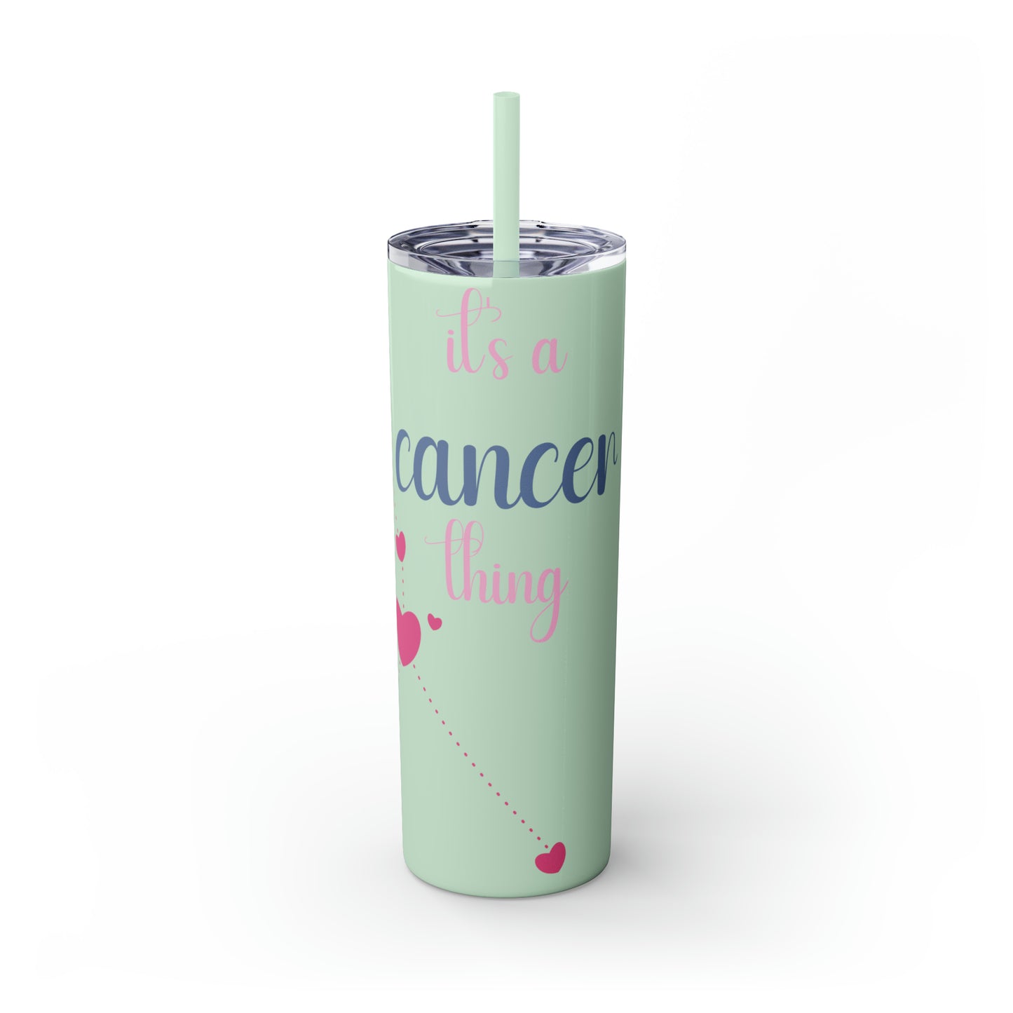 Skinny Tumbler with Straw, 20oz | Cancer