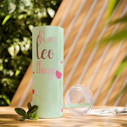 Skinny Tumbler with Straw, 20oz | Leo