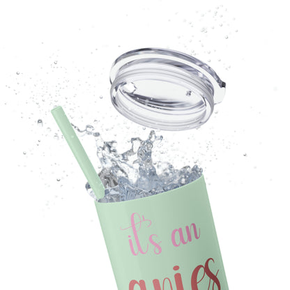 Skinny Tumbler with Straw, 20oz | Aries