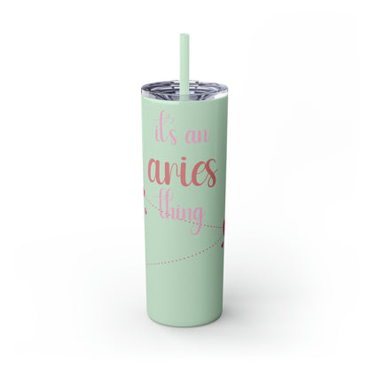 Skinny Tumbler with Straw, 20oz | Aries