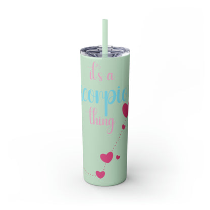 Skinny Tumbler with Straw, 20oz | Scorpio