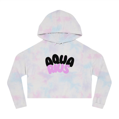 Women’s Cropped Hooded Sweatshirt- Aquarius