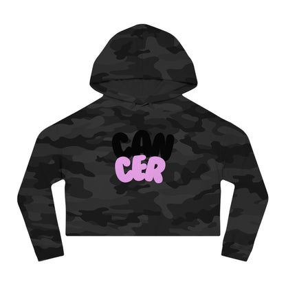 Women’s Cropped Hooded Sweatshirt- Cancer