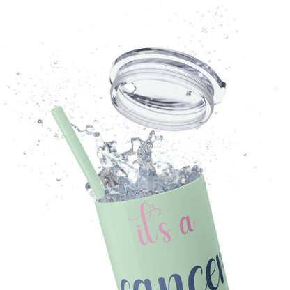 Skinny Tumbler with Straw, 20oz | Cancer