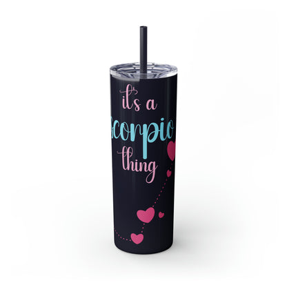 Skinny Tumbler with Straw, 20oz | Scorpio