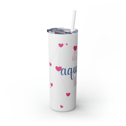 Skinny Tumbler with Straw, 20oz | Aquarius