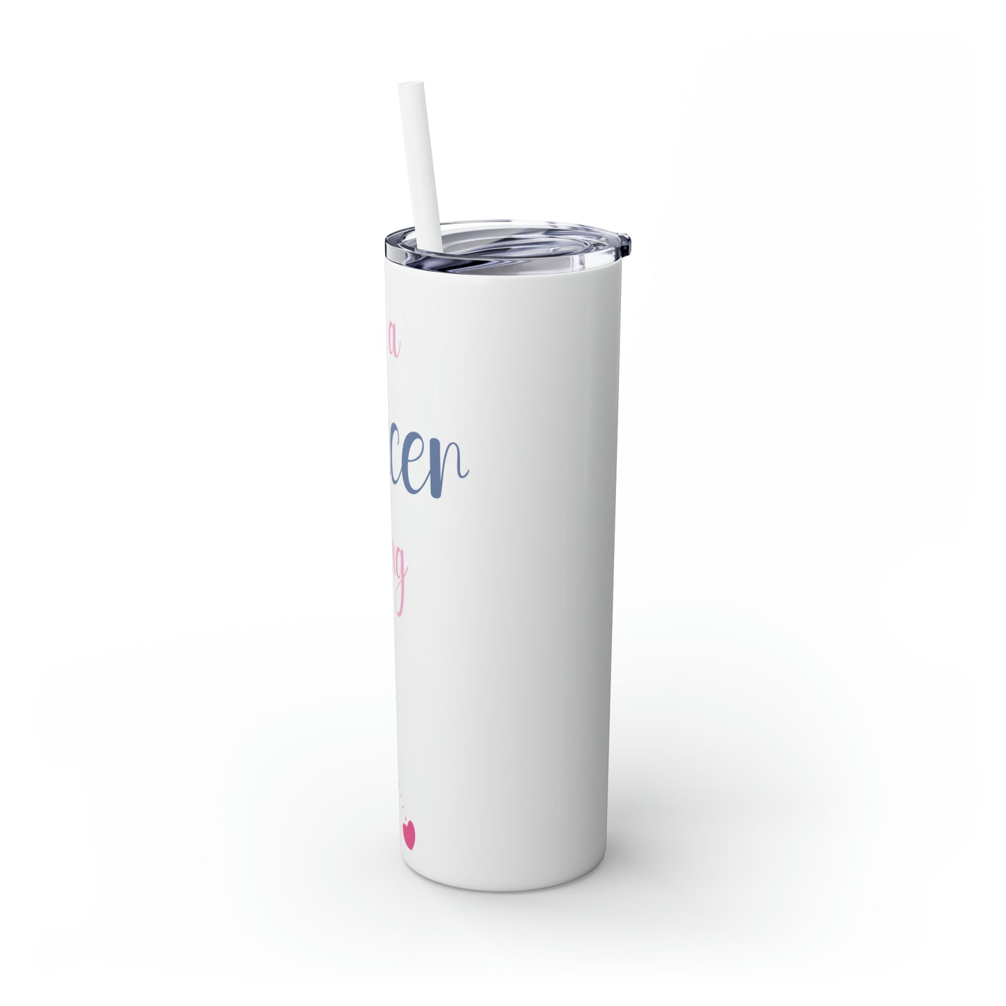 Skinny Tumbler with Straw, 20oz | Cancer