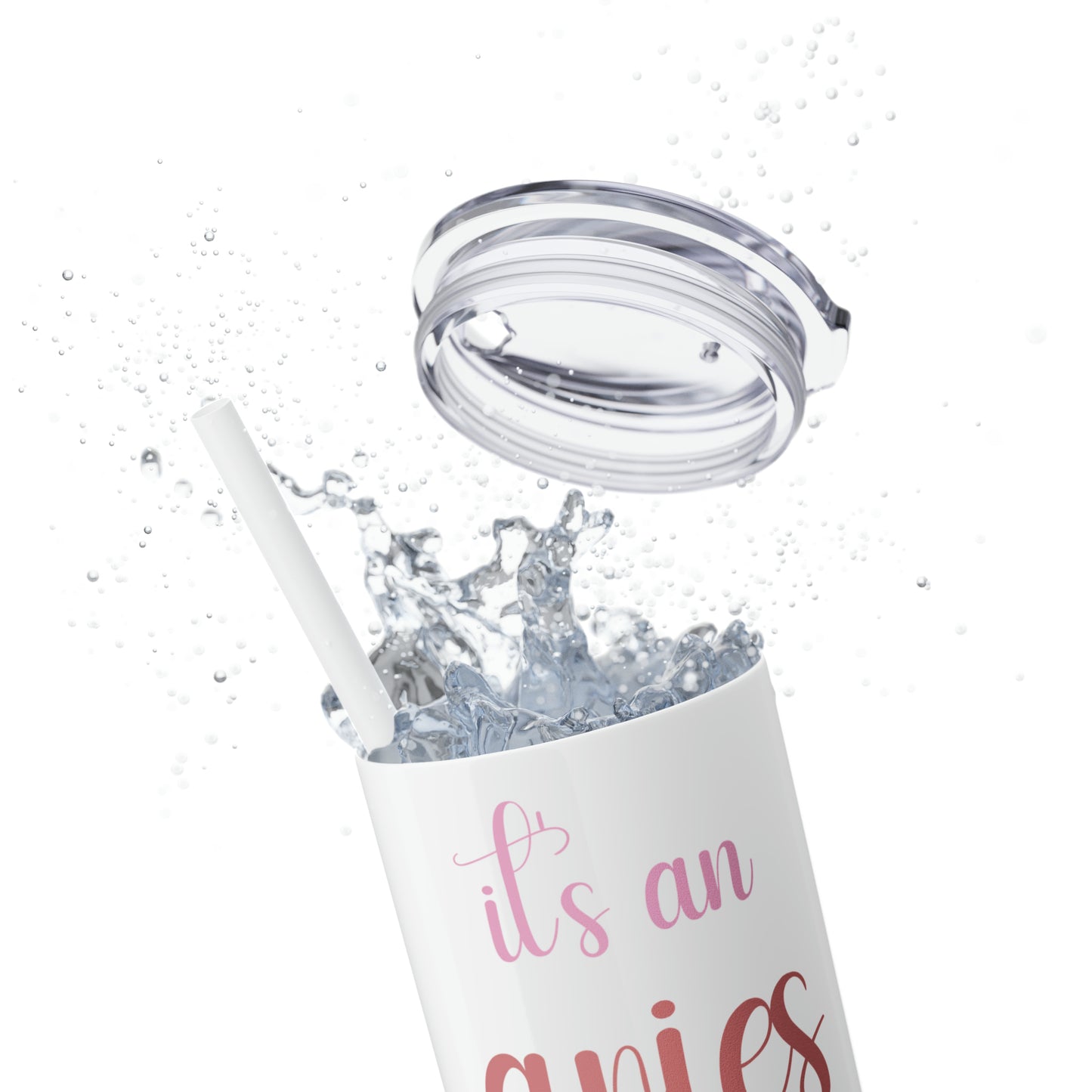 Skinny Tumbler with Straw, 20oz | Aries