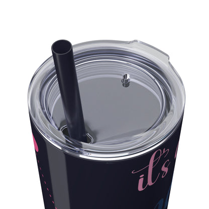 Skinny Tumbler with Straw, 20oz | Cancer