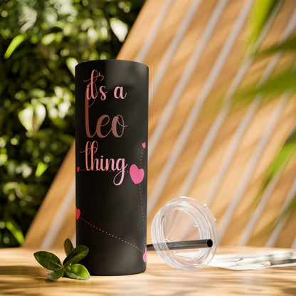 Skinny Tumbler with Straw, 20oz | Leo