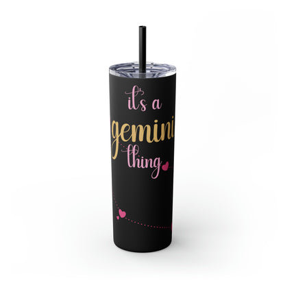 Skinny Tumbler with Straw, 20oz | Gemini