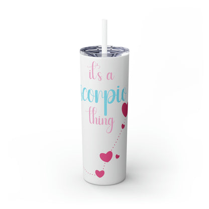 Skinny Tumbler with Straw, 20oz | Scorpio