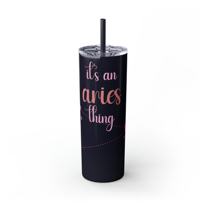 Skinny Tumbler with Straw, 20oz | Aries