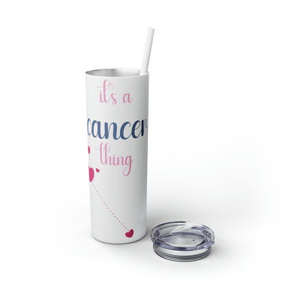 Skinny Tumbler with Straw, 20oz | Cancer