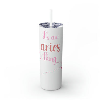 Skinny Tumbler with Straw, 20oz | Aries