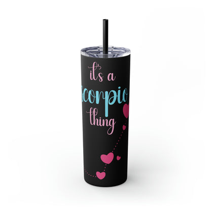 Skinny Tumbler with Straw, 20oz | Scorpio