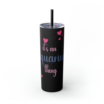 Skinny Tumbler with Straw, 20oz | Aquarius