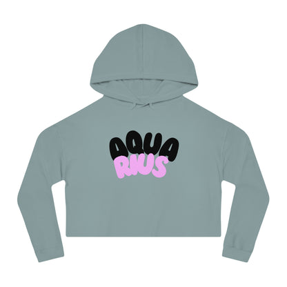 Women’s Cropped Hooded Sweatshirt- Aquarius