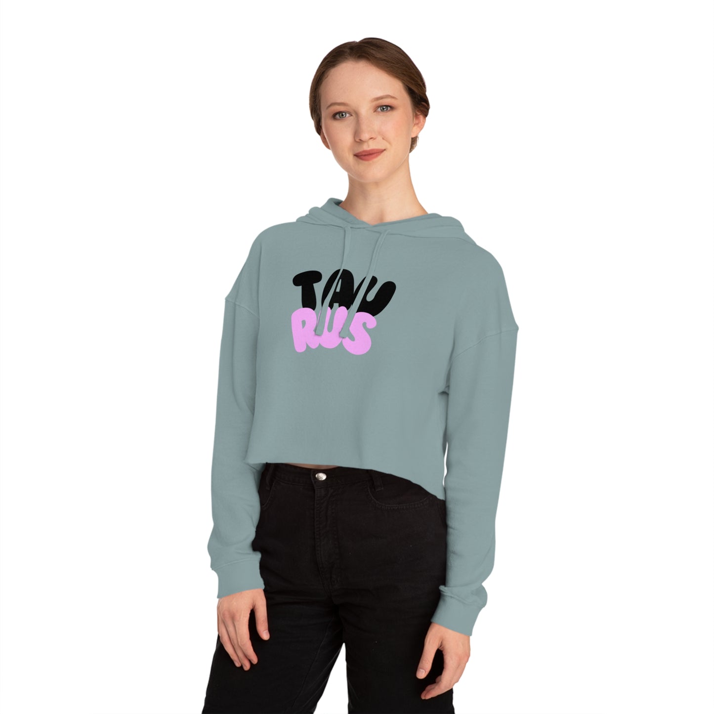 Women’s Cropped Hooded Sweatshirt- Taurus