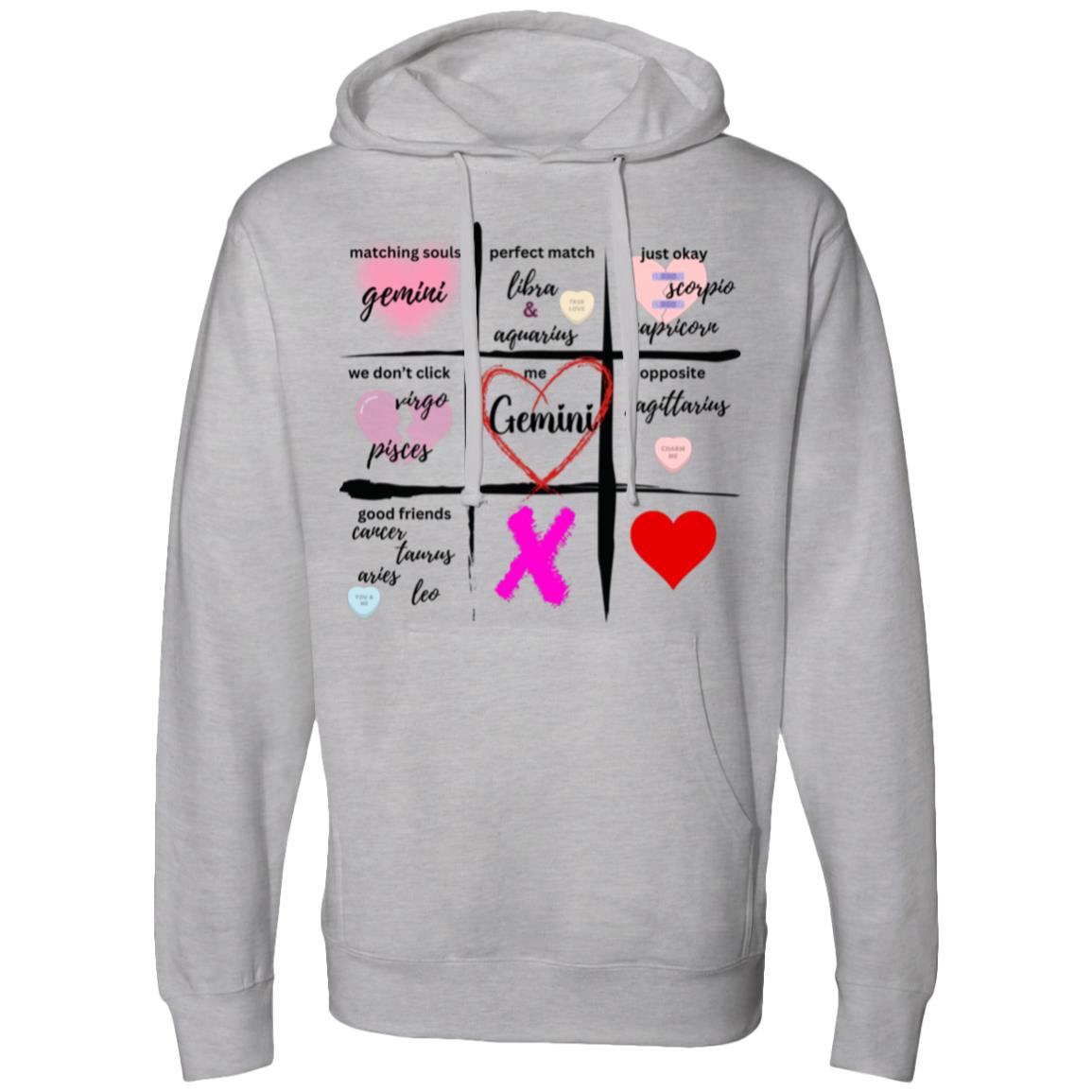 Gemini Sign Chart Midweight Hooded Sweatshirt