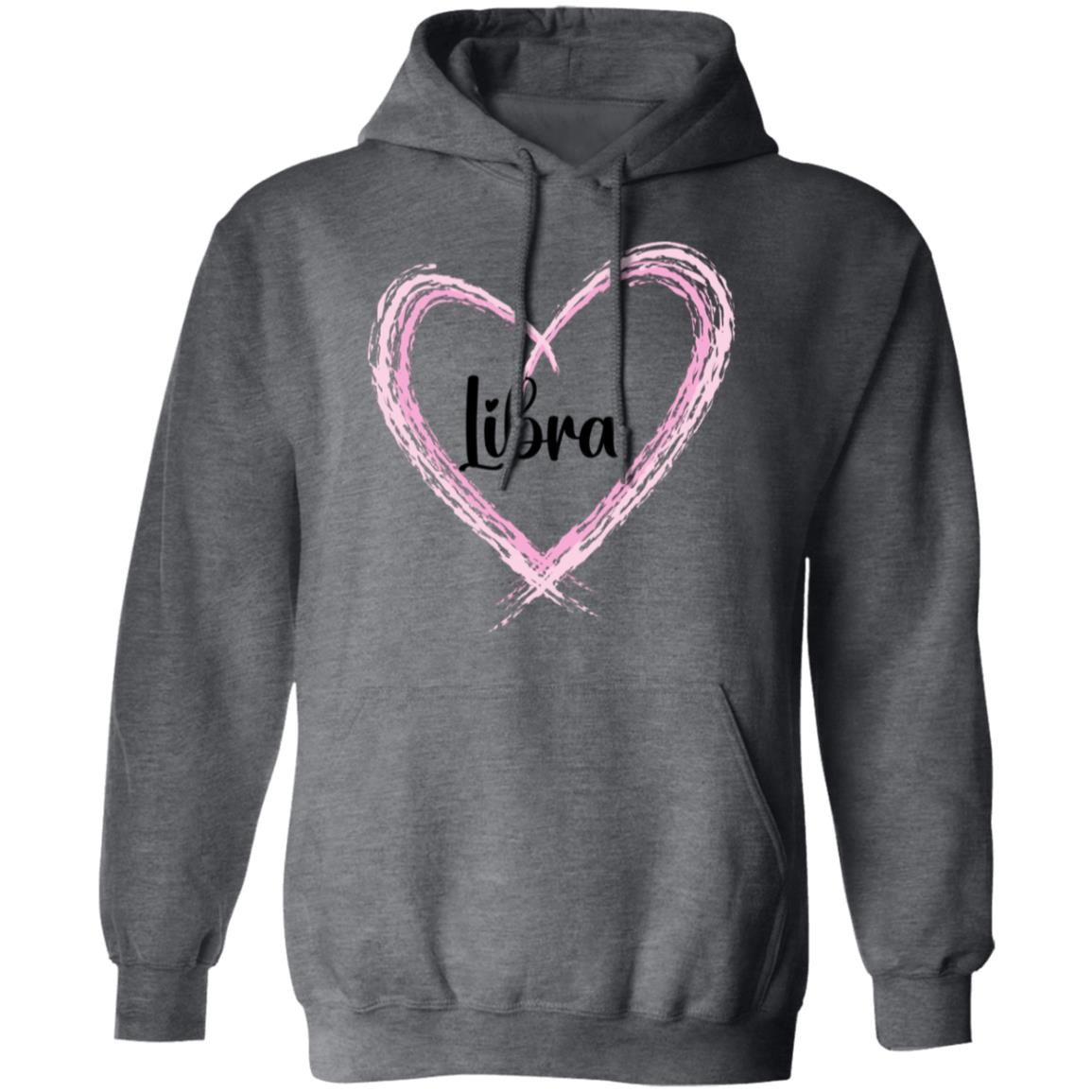 Libra Pink Heart Pullover Hoodie