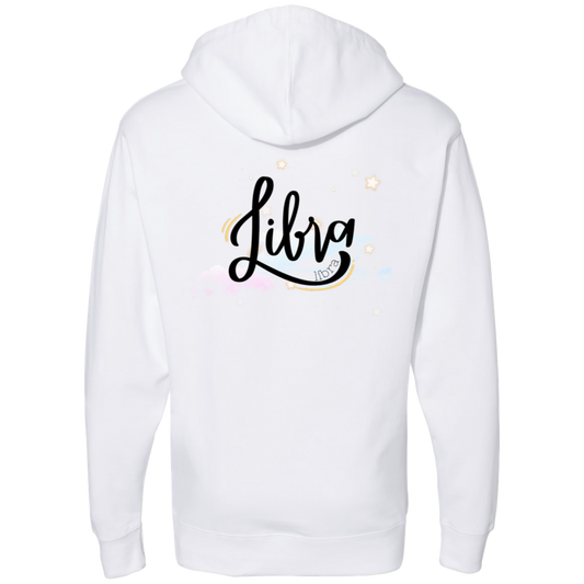 Libra Ladies' Back Midweight Hooded Sweatshirt