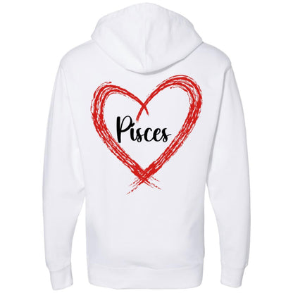 Pisces Sign Chart Midweight Hooded Sweatshirt