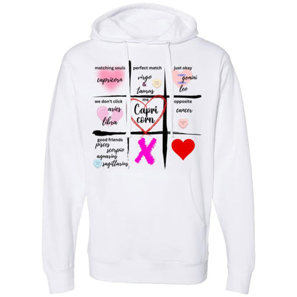 Capricorn Sign Chart Midweight Hooded Sweatshirt