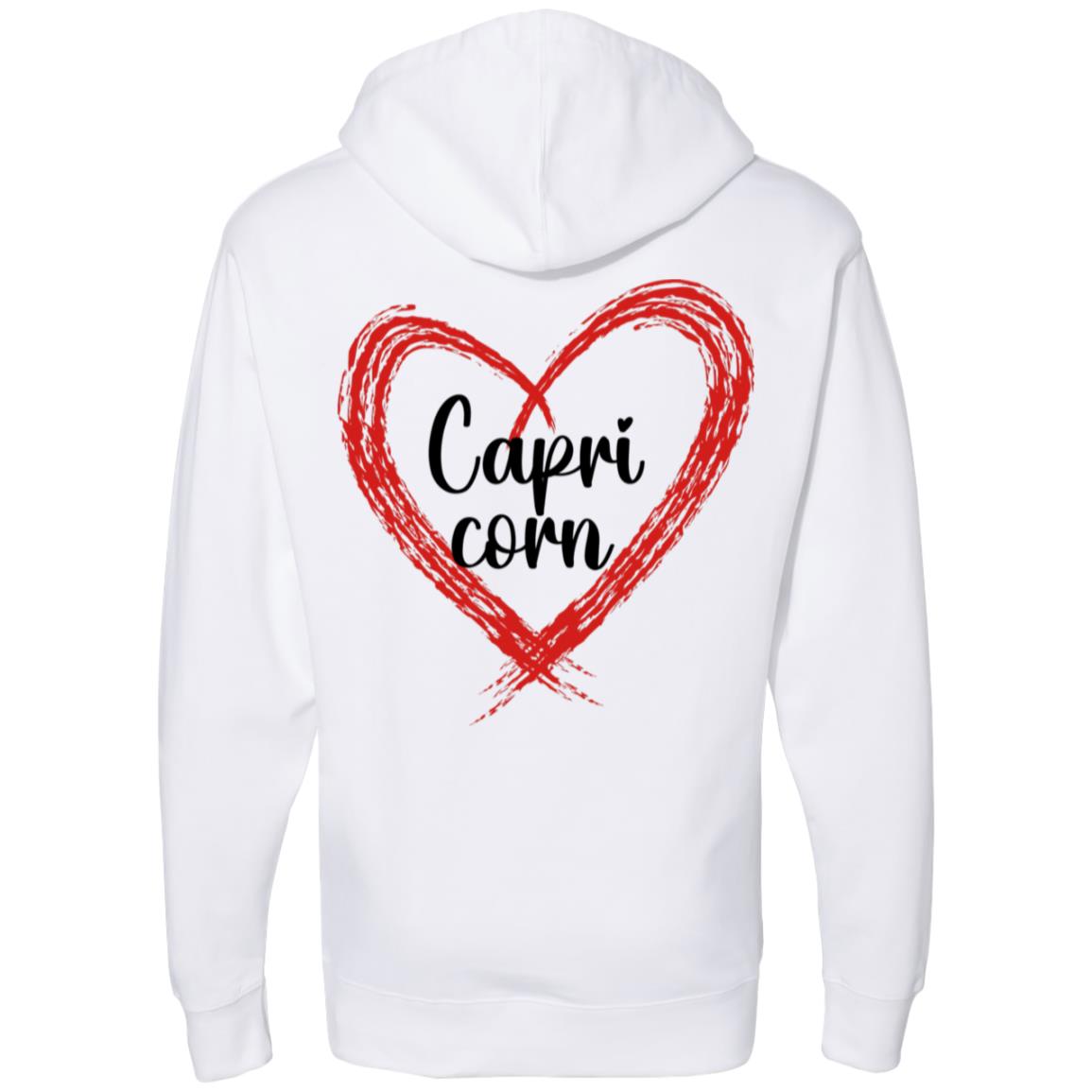 Capricorn Sign Chart Midweight Hooded Sweatshirt