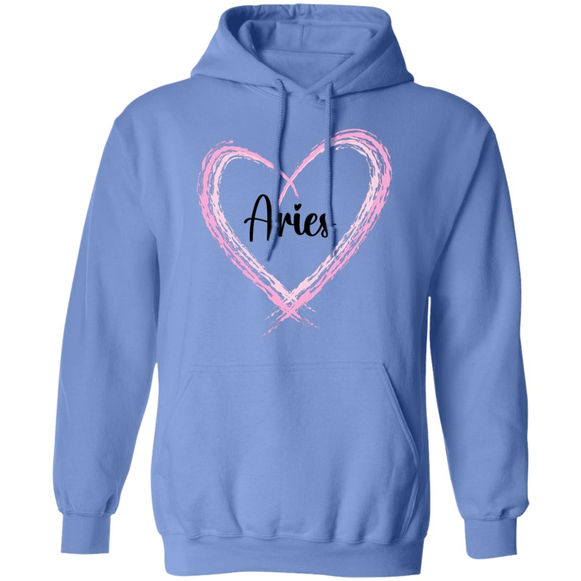 Aries Pink Heart Pullover Hoodie