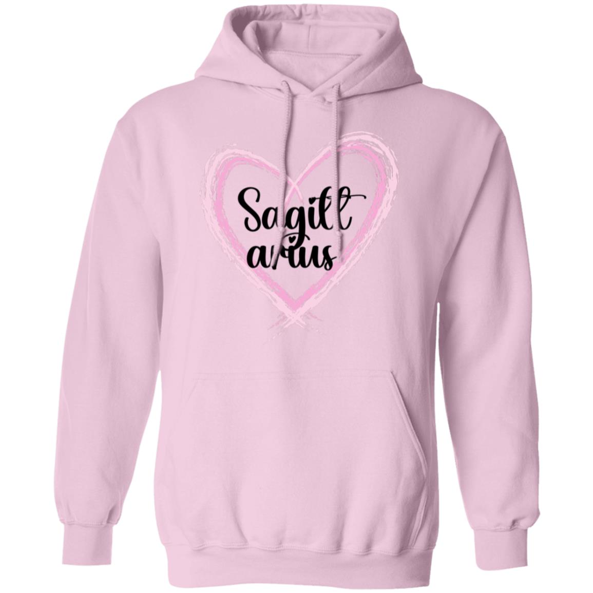 Sagittarius Pink Heart Pullover Hoodie