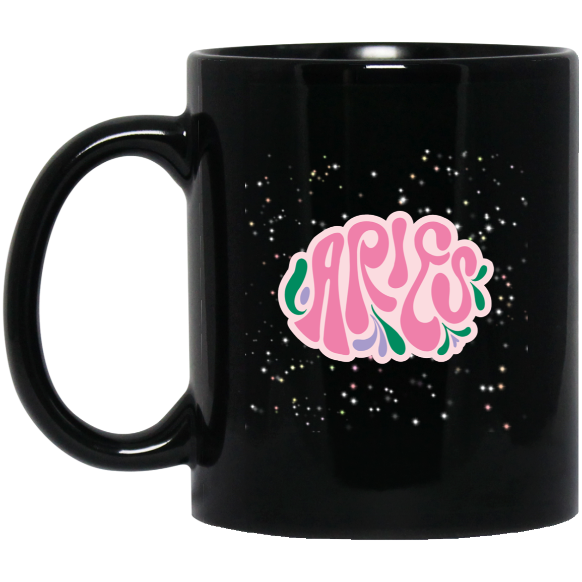 Pink Aries | 11oz Black Mug