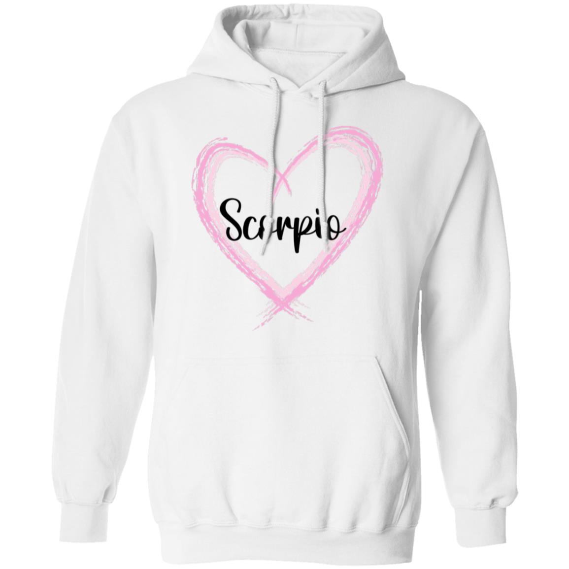 Scorpio Pink Heart Pullover Hoodie