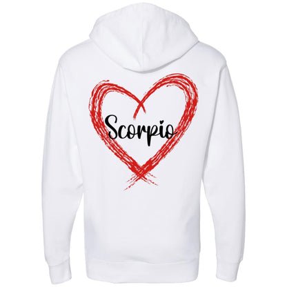 Scorpio Sign Chart Midweight Hooded Sweatshirt