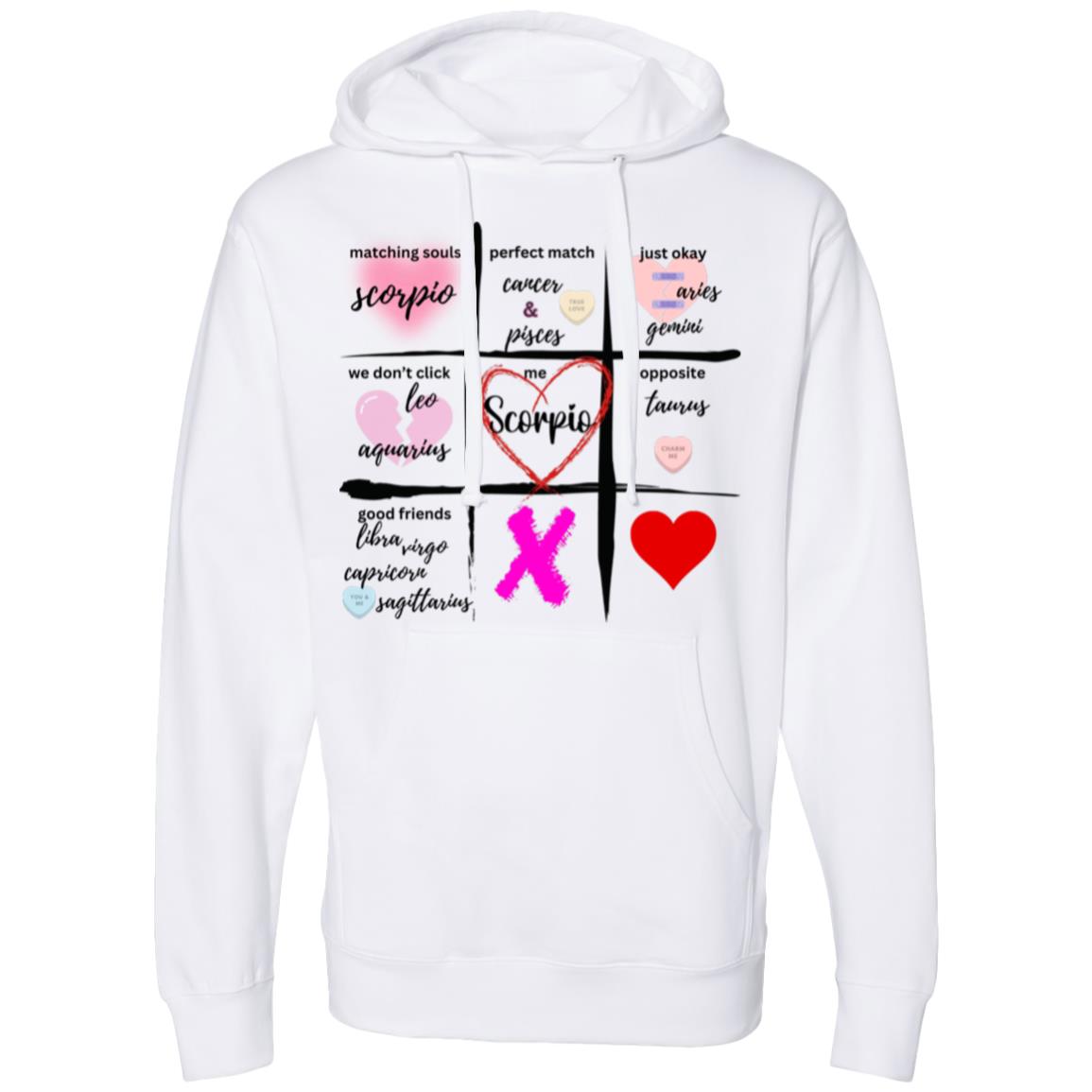 Scorpio Sign Chart Midweight Hooded Sweatshirt