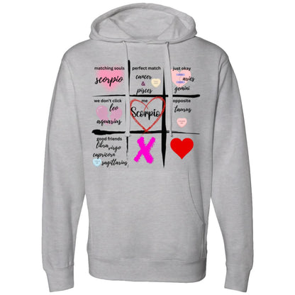 Scorpio Sign Chart Midweight Hooded Sweatshirt